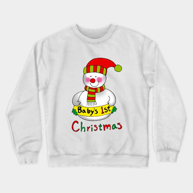 baby's 1st Christmas Crewneck Sweatshirt by cartoonygifts